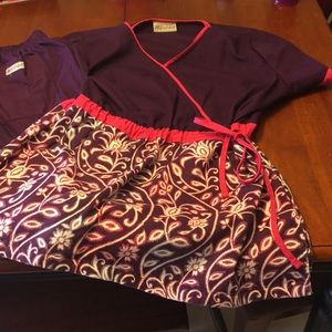 Eggplant, uniform advantage scrub set
